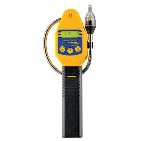 Multi-Gas Detector, 3 Gas, 12 Hr Battery Life, Yellow