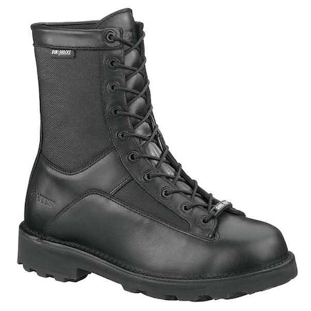 Boots,Mens,7-1/2EW,Lace/Zipper,Black,PR