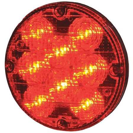 Bus Warning Light,LED,7.2In H,Red