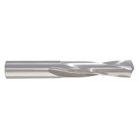 Screw Machine Drill Bit, 23/64 In Size, 135  Degrees Point Angle, Solid Carbide, Bright Finish