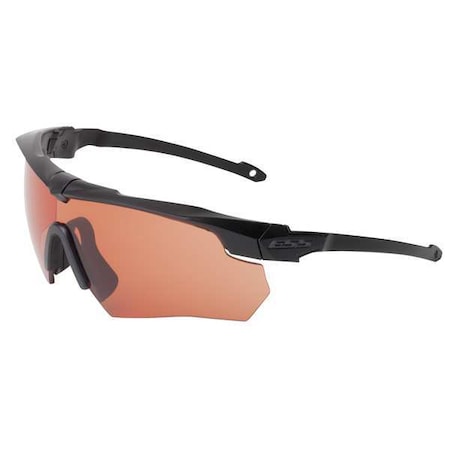 Ballistic Safety Glasses, Wraparound Copper Polycarbonate Lens, Anti-Fog, Scratch-Resistant