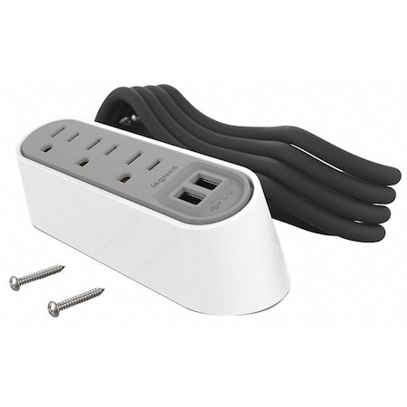 Desktop Charging Center,3 Outlet,2 USB