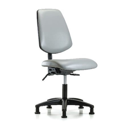Desk Chair, Vinyl, 18 To 23 Height, No Arms, Dove