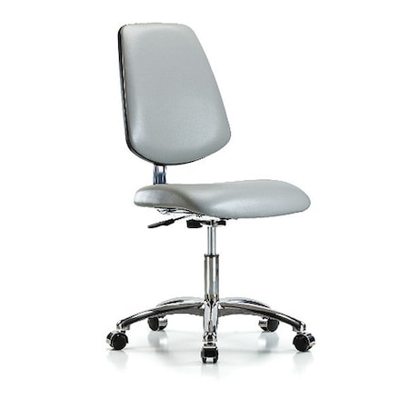Clean Room Chair, Vinyl, 18 To 23 Height, Dove