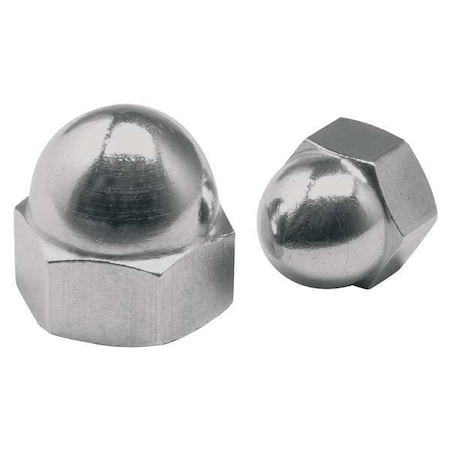 Standard Crown Cap Nut, 1-8, 316 Stainless Steel, Plain, 1-35/64 In H