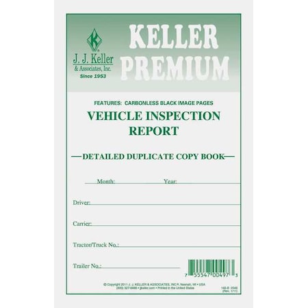 Vehicle Inspection Form,2 Ply,Carbonless