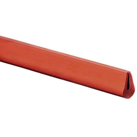 Rubber Edging, Silicone, 50 Ft Length, Non-Adhesive Backing, 1/4 In Overall Width, Style: F