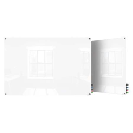 36x48 Glass Dry Erase Board, Wall Mounted, White