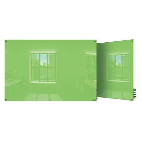 36x48 Magnetic Glass Dry Erase Board, Green