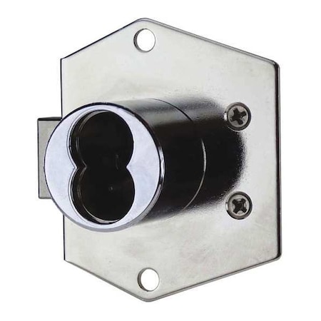 Interchangeable Core Cabinet Dead Bolt, Coreless, SFIC Key, For Material Thickness 1 1/16 In