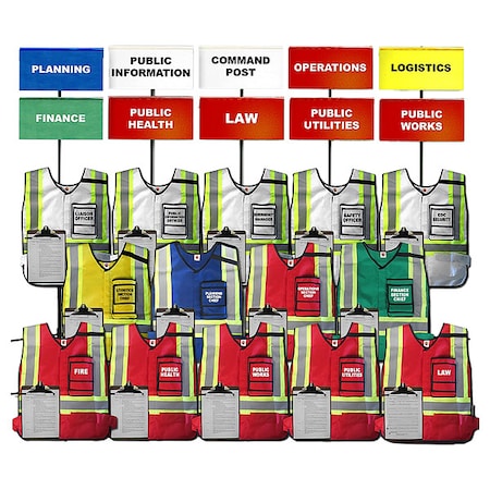 EOC Flag/Vest Kit,44 Pcs