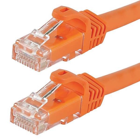 Ethernet Cable,Cat 6,Orange,0.5 Ft.