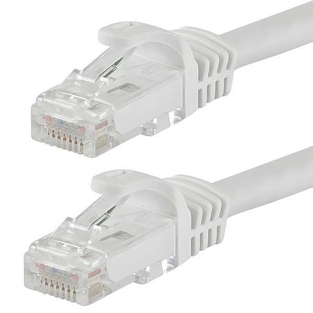 Ethernet Cable,Cat 6,White,1 Ft.