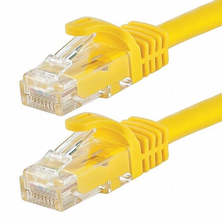 Ethernet Cable,Cat 6,Yellow,25 Ft.