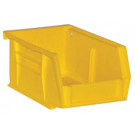 Hang & Stack Storage Bin, Yellow, Copolymer Polypropylene, 5 In L X 4 In W X 3 In H