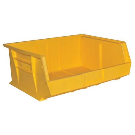 Hang & Stack Storage Bin, Yellow, Copolymer Polypropylene, 15 In L X 16 In W X 7 In H