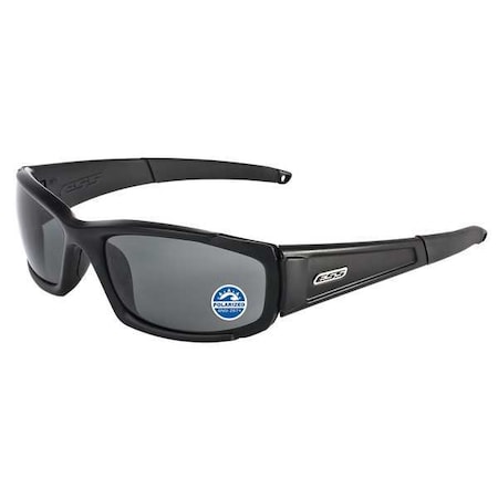Polarized Safety Sunglasses, Wraparound Gray Mirror Polycarbonate Lens, Scratch-Resistant