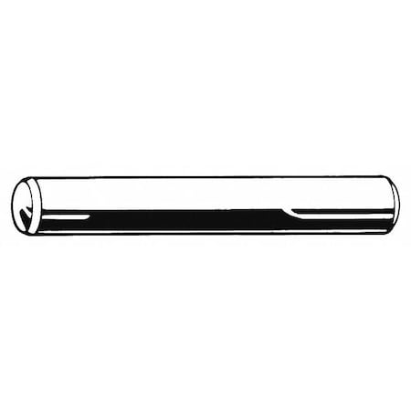 Dowel Pin,Steel,Plain,7/16in.dia.,PK5