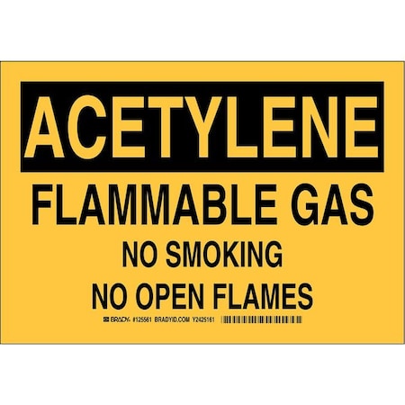 No Smoking Sign, 7 H, 10 W, Polyester, Rectangle, English, 125561