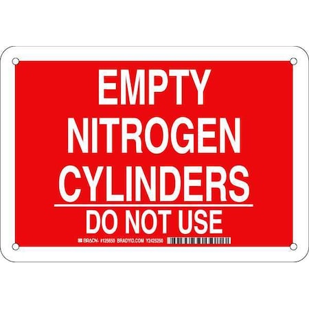 Chemical Sign, 7 In H, 10 In W, Plastic, Rectangle, English, 125650