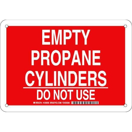 Chemical Sign, 7 In H, 10 In W, Plastic, Rectangle, English, 125656