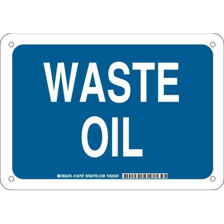 Chemical Sign, 7 H, 10 W, Plastic, Rectangle, English, 125797