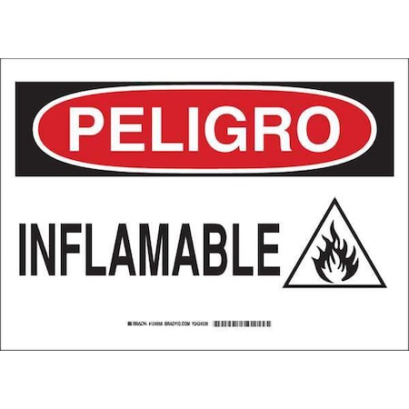 Peligro Sign 7X10, Header Legend Color: White