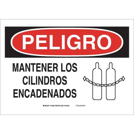 Peligro Sign, 7X10, Header Legend Color: White