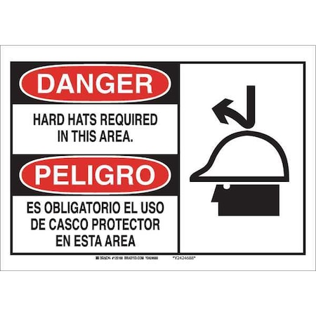Danger/Peligro Sign, 10X14, Height: 10