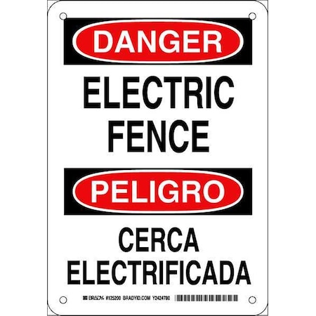 Danger/Peligro Sign 10X7, Legend Style: Text, 125200