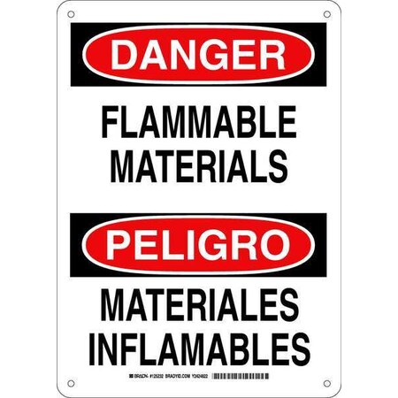 Danger Sign, 14 In H, 10 In W, Rectangle, English, Spanish, 125232