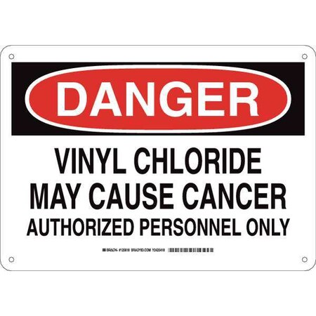 Danger Sign, 10 In H, 14 In W, Plastic, Rectangle, English, 125818