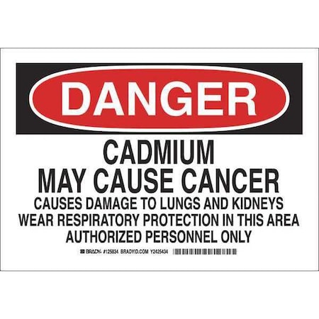 Danger Sign 7X10, 125833