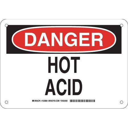 Danger Sign, 7 In H, 10 In W, Plastic, Rectangle, English, 125869