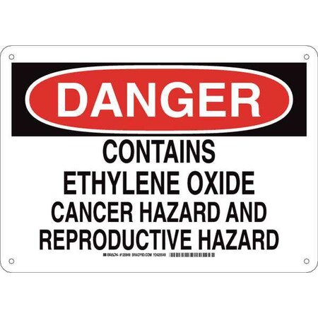 Danger Sign, 10 In H, 14 In W, Rectangle, English, 125949