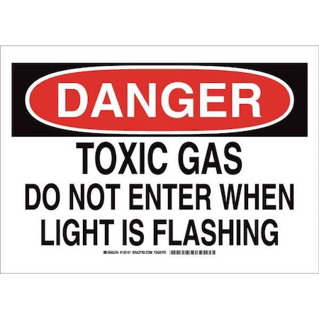 Danger Sign, 10 In H, 14 In W, Polyester, Rectangle, English, 126101