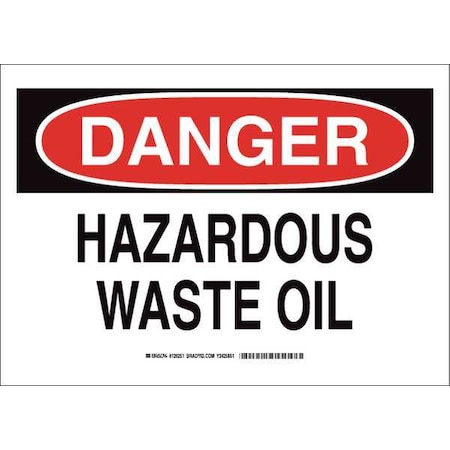 Danger Sign, 10 In H, 14 In W, Polyester, Rectangle, English, 126251
