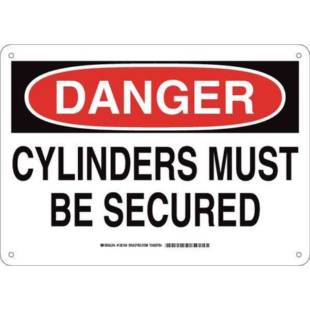 Danger Sign, 10 In H, 14 In W, Plastic, Rectangle, English, 126184
