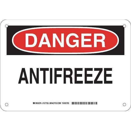 Danger Sign, 7 In H, 10 In W, Plastic, Rectangle, English, 126193