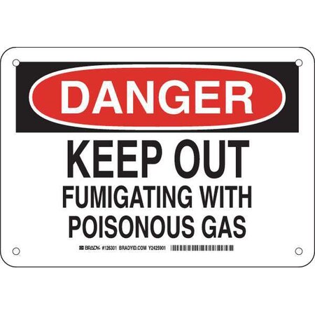 Danger Sign, 7 In H, 10 In W, Plastic, Rectangle, English, 126301