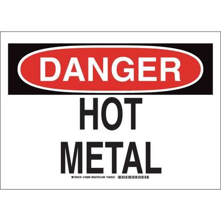 Danger Sign, 10 In H, 14 In W, Polyester, Rectangle, English, 126899