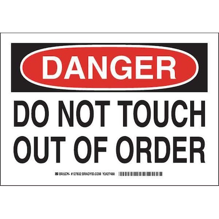 Danger Sign, 7X10, Thickness: 0.010, 127832
