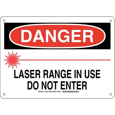Danger Sign, 10 In H, 14 In W, Aluminum, Rectangle,129267