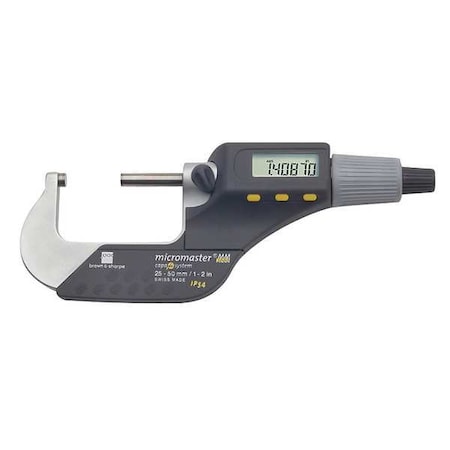 Outside Micrometer, 1 To 2/25 To 50mm, Features: Inch/Metric Conversion