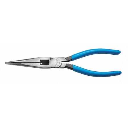 7 13/16 In XLT Long Nose Plier,Side Cutter Plastisol And Code Blue Grips Handle