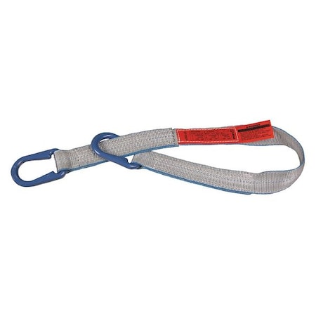 Web Sling, Universal Link, 18 Ft L, 2 In W, Tuff-Edge Polyester, Silver