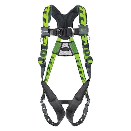 Full Body Harness, Vest Style, 2XL/3XL, Polyester, Green