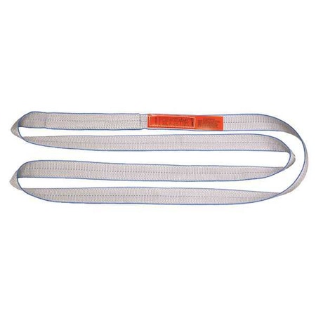 Web Sling, Endless, 20 Ft L, 4 In W, Tuff-Edge Polyester, Silver