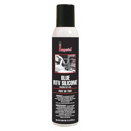 Multipurpose RTV Silicone Sealant, 8 Oz, Blue, Temp Range -60 To 450 Degrees F