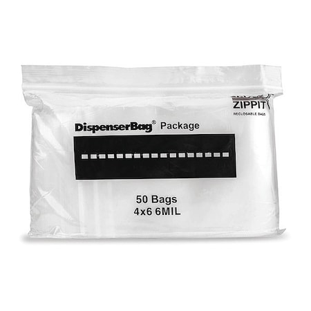 Reclosable Poly Bag 6-MIL, 4x 6, Clear